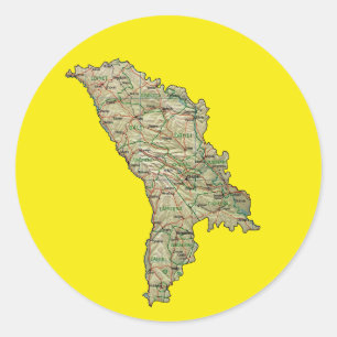 Moldova Map Sticker