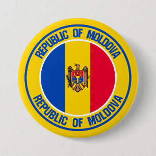 Moldova Round Emblem 7.5 Cm Round Badge
