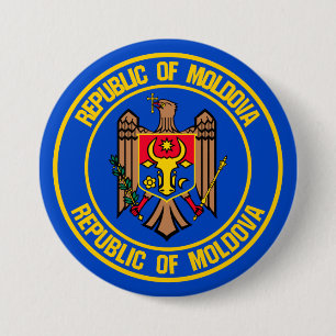 Moldova Round Emblem 7.5 Cm Round Badge
