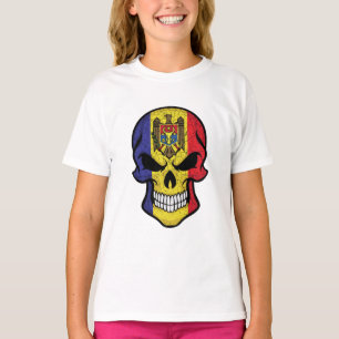 Moldova Smiling Skull Flag T-Shirt