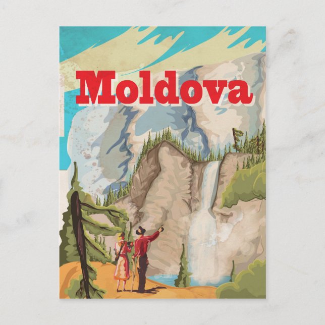 Moldova Vintage Travel Poster Postcard (Front)