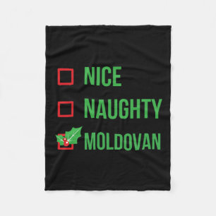 Moldovan Funny Moldova Pajama Christmas  Fleece Blanket