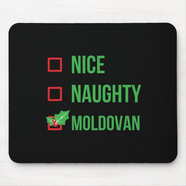 Moldovan Funny Moldova Pajama Christmas  Mouse Pad (Front)