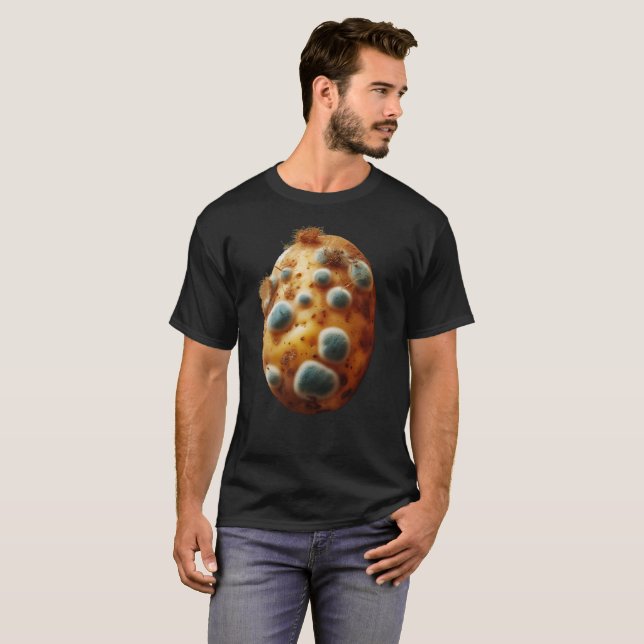Moldy Potato Scary Vegetable Vegan Halloween Costu T-Shirt (Front Full)