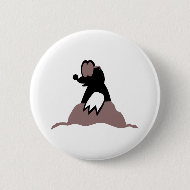 Mole 6 Cm Round Badge (Front)