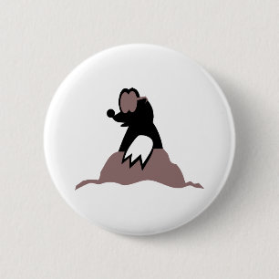 Mole 6 Cm Round Badge