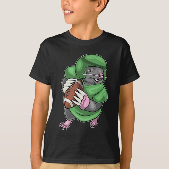 Mole American Football Helmet T-Shirt (Front)
