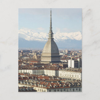 Mole Antonelliana in Turin Italy seen from the hil Postcard