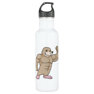 Mole as Bodybuilder with big Muscles 710 Ml Water Bottle