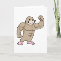 Mole as Bodybuilder with big Muscles