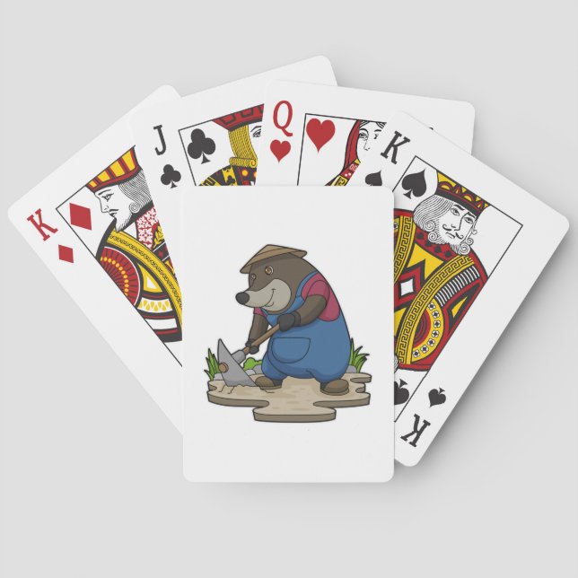 Mole as Farmer Playing Cards (Back)