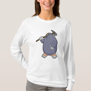 Mole as Farmer with Pickaxe & Spotlight T-Shirt