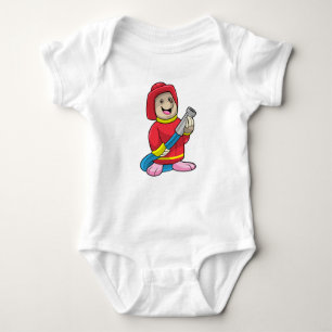 Mole as Firefighter with Hose Baby Bodysuit