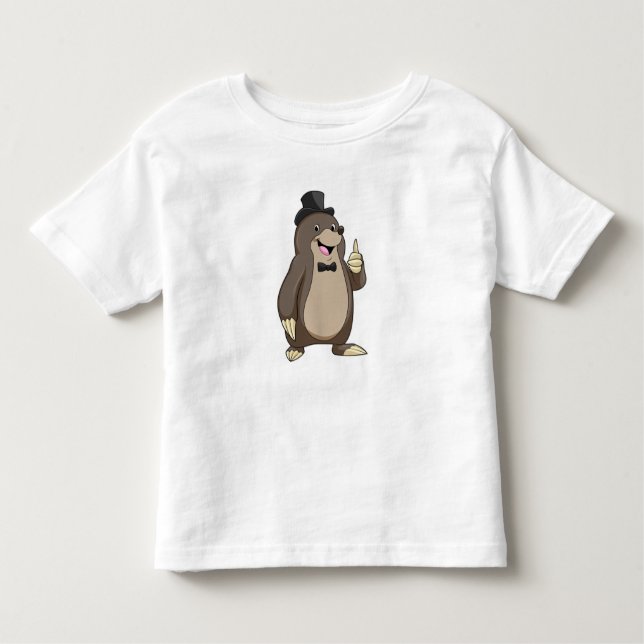 Mole as Groom with Tie Toddler T-Shirt (Front)