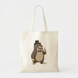 Mole as Groom with Tie Tote Bag