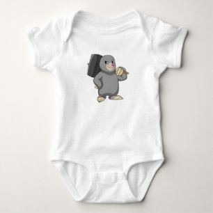 Mole as Handyman with Hammer Baby Bodysuit