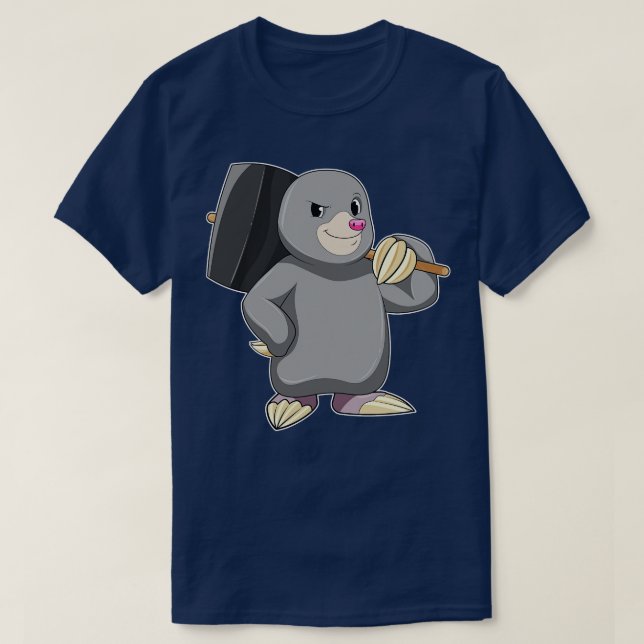 Mole as Handyman with Hammer T-Shirt (Design Front)