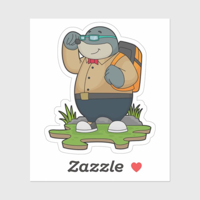 Mole as Hiker with Backpack (Sheet)