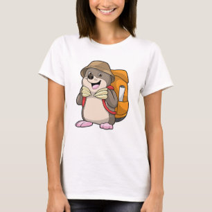 Mole as Hiker with Luggage T-Shirt