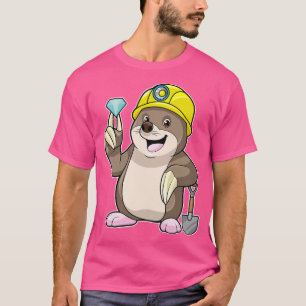 Mole as Miner with Shovel Diamond T-Shirt