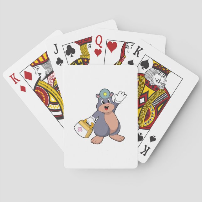 Mole as Nurse with First aid kit.PNG Playing Cards (Back)