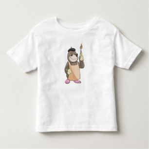 Mole as Painter with Paint brush Toddler T-Shirt