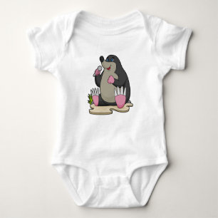 Mole as Singer with Microphone Baby Bodysuit