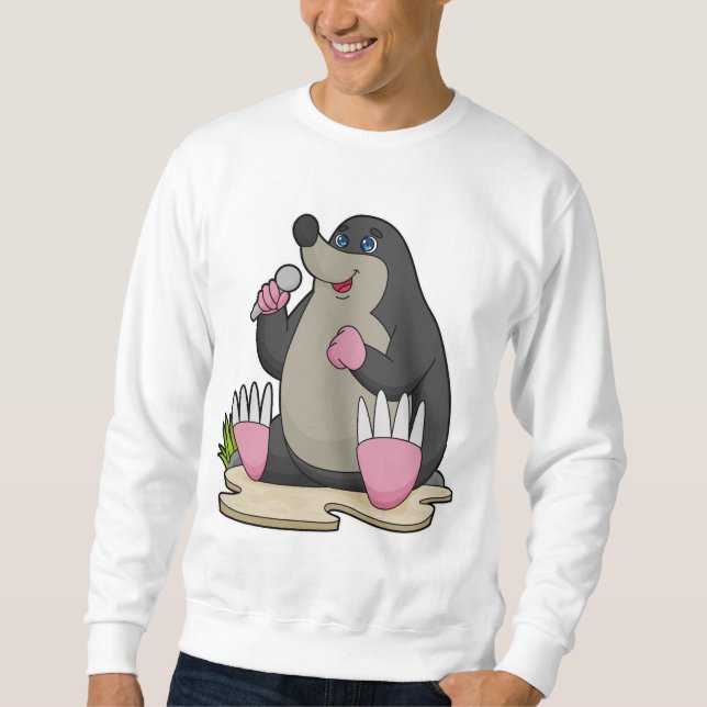 Mole as Singer with Microphone Sweatshirt (Front)