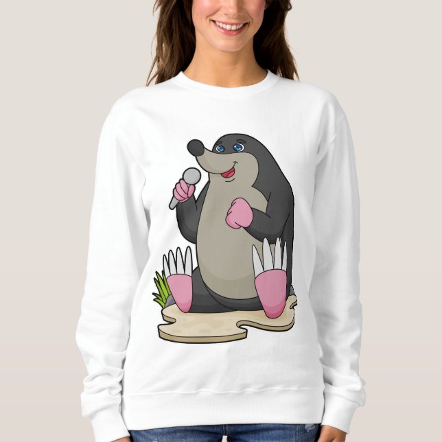 Mole as Singer with Microphone Sweatshirt (Front)