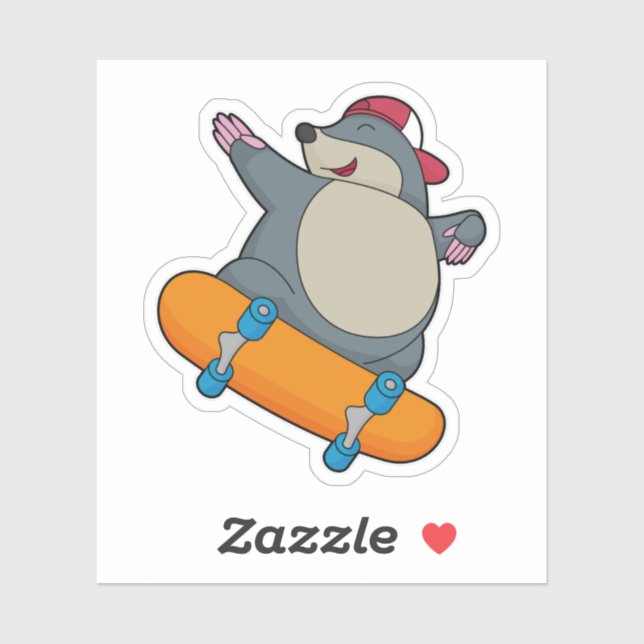 Mole as Skater with Skateboard (Sheet)
