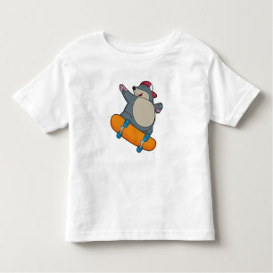 Mole as Skater with Skateboard Toddler T-Shirt