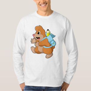 Mole as Student with Backpack T-Shirt