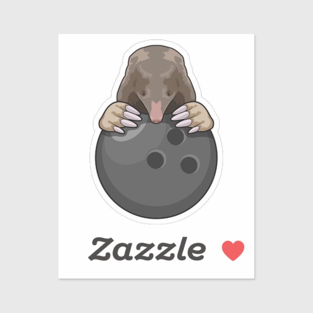 Mole at Bowling with Bowling ball (Sheet)