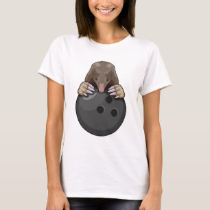 Mole at Bowling with Bowling ball T-Shirt