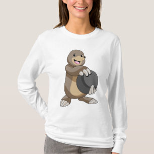 Mole at Bowling with Bowling ball T-Shirt