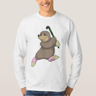 Mole at Hockey with Hockey bat T-Shirt