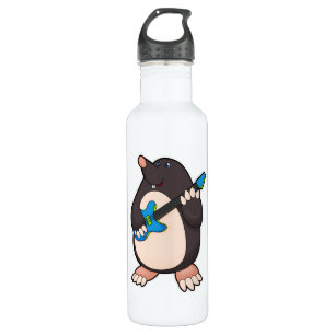 Mole at Music with Guitar 710 Ml Water Bottle