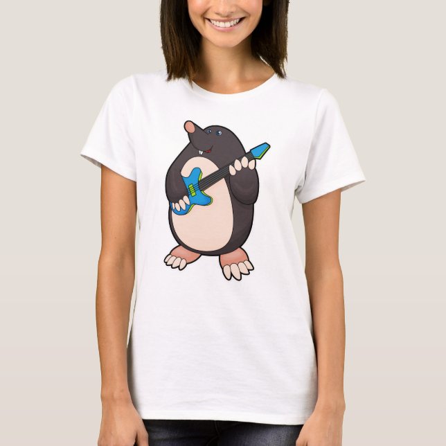Mole at Music with Guitar T-Shirt (Front)