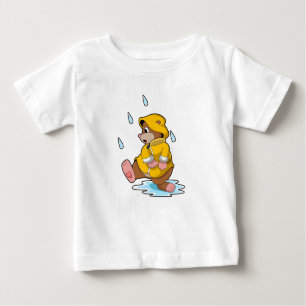 Mole at Rain with Raindrops Baby T-Shirt