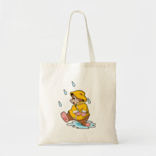 Mole at Rain with Raindrops Tote Bag