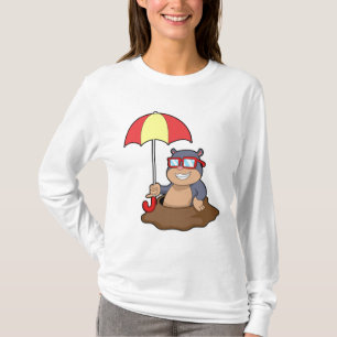 Mole at Raining with Umbrella T-Shirt