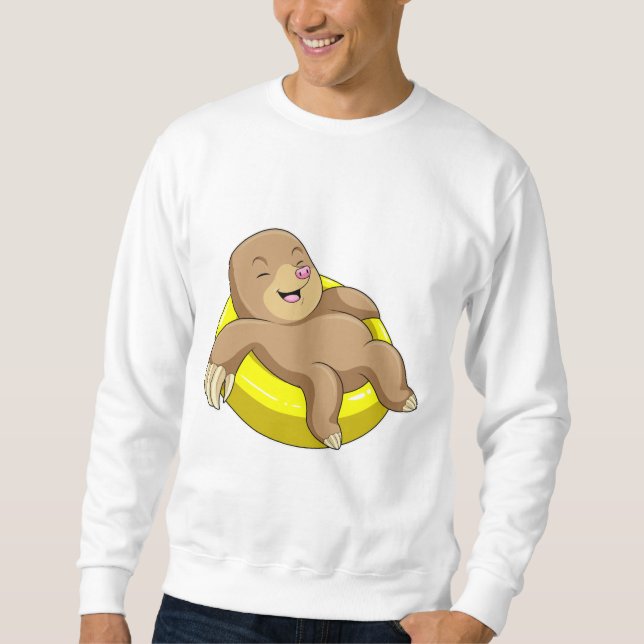 Mole at Swimming with Lifebuoy Sweatshirt (Front)