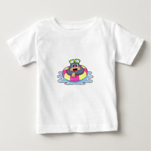 Mole at Swimming with Swim ring.PNG Baby T-Shirt