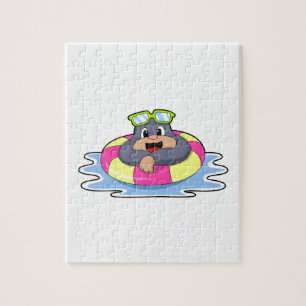 Mole at Swimming with Swim ring.PNG Jigsaw Puzzle