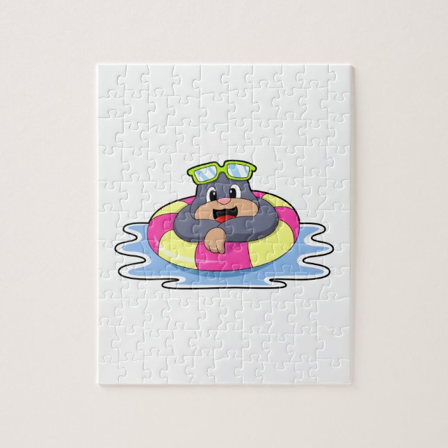 Mole at Swimming with Swim ring.PNG Jigsaw Puzzle (Vertical)