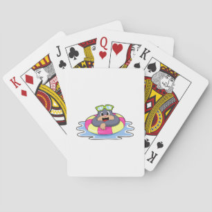 Mole at Swimming with Swim ring.PNG Playing Cards