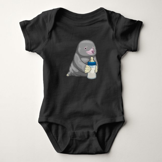 Mole Baby bottle Milk Bodysuit (Front)