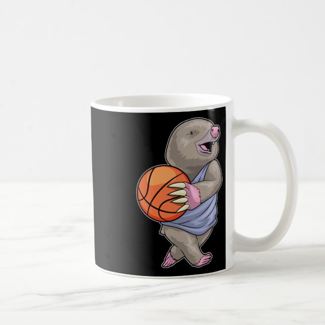 Mole Basketball Player Basketball  Coffee Mug (Right)