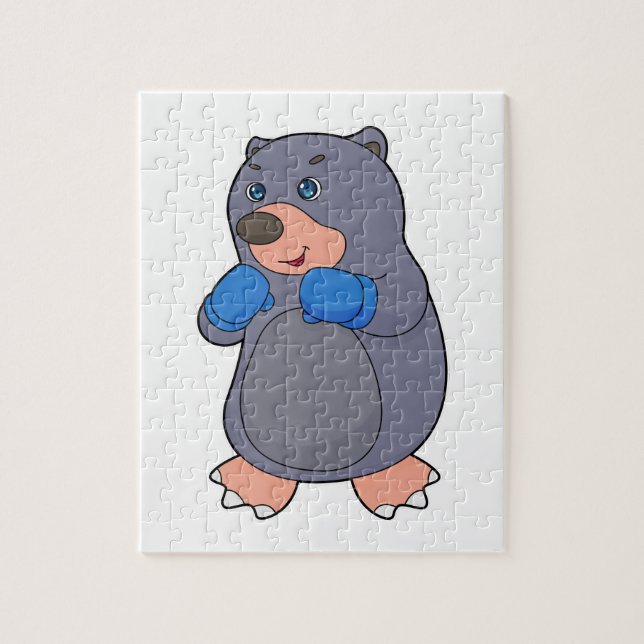 Mole Boxing Boxer Boxing gloves Jigsaw Puzzle (Vertical)
