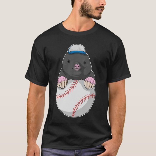 Mole Cap Baseball T-Shirt (Front)